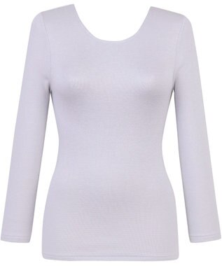  あったかインナー 綿混素材 裏起毛(肌側) よく伸びる素材 ストレッチ性 保温性 【ラクのびサーモ】 ネックせまめ 8分袖 長袖 秋 冬 EL6912 ウイング／ワコール