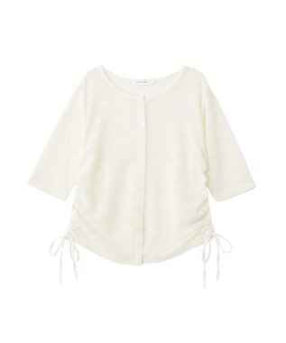 AMERICAN HOLIC レース5分袖カーディガン Off White
