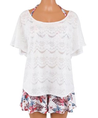 San-ai Resort（三愛水着楽園） 4点セット水着【San-ai Resort（サンアイリゾート）】 ホワイト