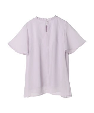 earth music&ecology マジョリカプリーツ半袖ブラウス Pink