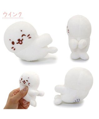 Mother garden しろたん クリップマスコット 《のんびりしろたん／ウインクしろたん 》 9cm  【単品】 ウインク