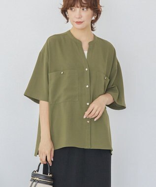 AMERICAN HOLIC ミリタリーWポケットスキッパーシャツ