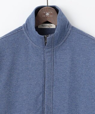 JOSEPH ABBOUD MOUNTAIN 【オーガニックコットン使用/ 柔らかな肌触り】 ハイネックジップ ブルゾン ブルー系
