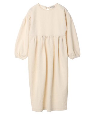 Green Parks armonia. エンボスタックコクーンワンピース Ivory