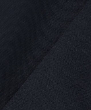 uncrave 【防シワ・洗濯機洗い可】ウォッシャブルダブルクロス スリットスリーブ ブラウス（uncrave STANDARD） ネイビー