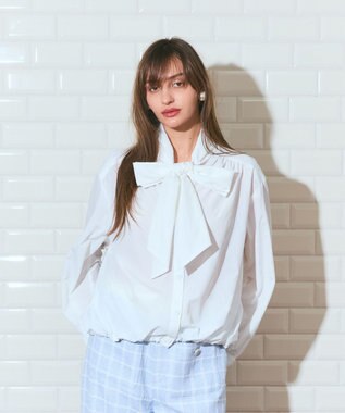  ボウタイシャツブルゾン