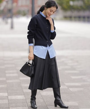 組曲 S 【加藤ローサさん着用】スムースストレッチジャケット カーディガン ネイビー系