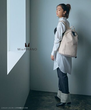 MioFIRANO SILHOUETTE M001 バックパック リュック はっ水 A4サイズ対応 IVORY