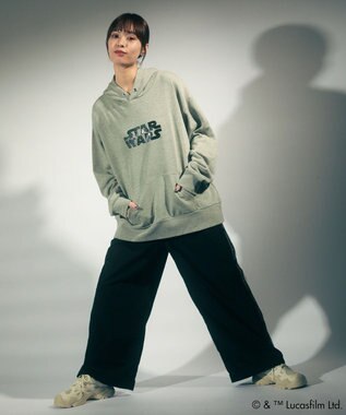 Green Parks ＳＴＡＲ　ＷＡＲＳ／イントロプリントスウェットパーカー Gray Mixture