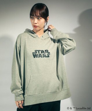 Green Parks ＳＴＡＲ　ＷＡＲＳ／イントロプリントスウェットパーカー Gray Mixture