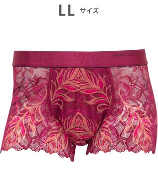 WACOAL MEN WACOAL MEN 【レースボクサー】 ボクサーパンツ フロント快適グラマラス 通気性 スカラ始末(裾部分) 前閉じ レース 下着 メンズ WT3826 /ワコールメン レッド