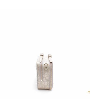 A.D.M.J. 【牛革】クロコ型押しスクエアショルダー ホワイトパーライズ