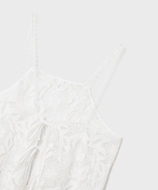 GRACE CONTINENTAL フラワーレースキャミソール ホワイト