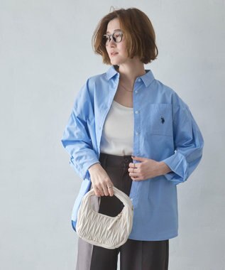 WEGO 【26年春新色登場★】USPOLOBIGシャツ ブルー