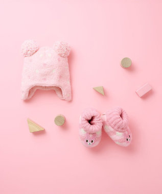 MIKI HOUSE HOT BISCUITS ニット小物ギフトセット【クリアケース付き】