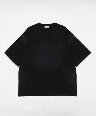 WEGO 【ユニセックス着用ITEM】ダメージアップリケグラフィックT（SS） ブラック