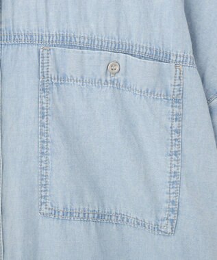 Green Parks シアーデニム２ＷＡＹビックドルマンシャツ Light Indigo