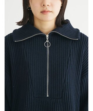 Green Parks Ｚｉｐ付きアゼニットチュニック Navy