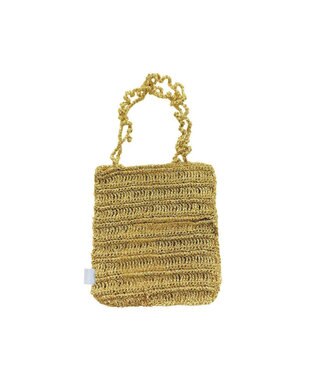 ROOTOTE 1090【手編みカゴバッグ風】SC.ベビールー.クロッシュメタリック-A 01：ゴールド