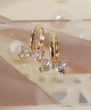 Tiaclasse 【金属アレルギー対応・選べる2タイプ】クリスタルリボンピアス