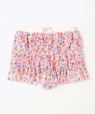 ANY KIDS フリル 天竺 ショート パンツ 花柄
