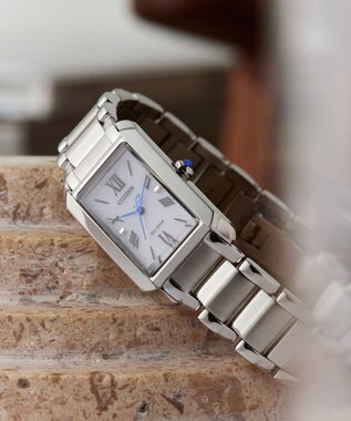 CITIZEN 【人気の長角ケース】電池交換不要の光発電エコ・ドライブ ウオッチ EW5620-55A シルバー