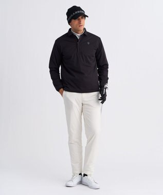 23区GOLF 【MEN】カノコダンボール裏起毛長袖ポロシャツ レッド系