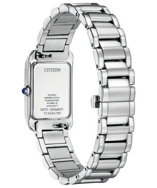 CITIZEN 【人気の長角ケース】電池交換不要の光発電エコ・ドライブ ウオッチ EW5620-55A シルバー
