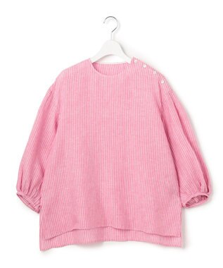 23区 【先行予約】LIBECOリネン ボリュームスリーブ ブラウス ピンク系