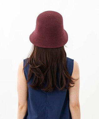 AURORA 【 LANVIN COLLECTION（ランバン コレクション） 】シルクブレードクロッシェハット ワイン