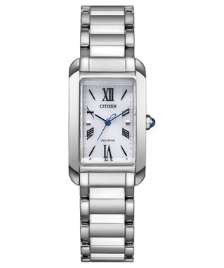 CITIZEN 【人気の長角ケース】電池交換不要の光発電エコ・ドライブ ウオッチ EW5620-55A シルバー