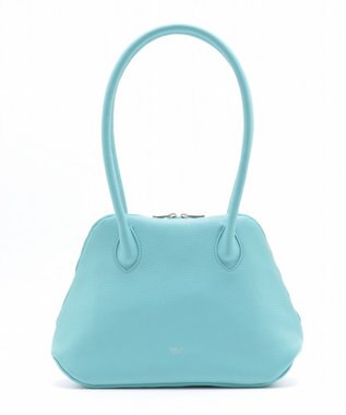 blancle シュリンクレザー 舟形ボストン ロビンエッグブルー