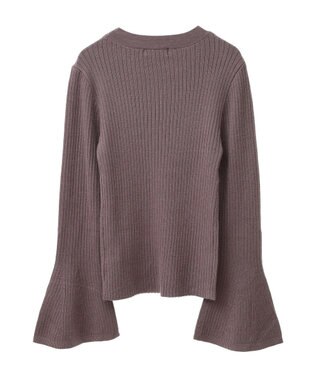 Green Parks ・ｓｗｉｎｇ　ｂｙ　ベルスリーブクルーリブニット Mocha