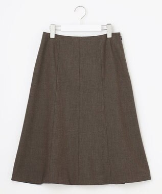 J.PRESS LADIES S 【セットアップ対応】T/R アルガンシルク フレア スカート ダークブラウン系