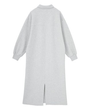 Green Parks ポロ衿ハーフＺＩＰカットワンピース Gray Mixture