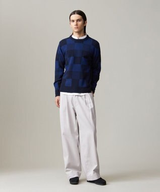 J.PRESS MEN 【Cash Lamb’s Wool】クレイジーパターンニット / クルー ネイビー系7