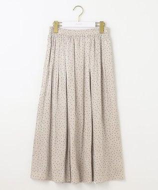 ANY SIS 【洗える】シャイニードットギャザー スカート ベージュ系