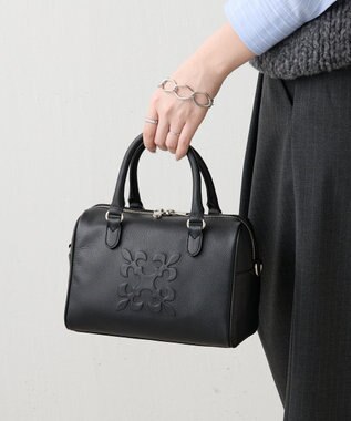 russet 《composition》レザー2WAYミニボストンバッグ(CE-1684) Black