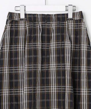 J.PRESS LADIES S ハイマルチタフタ チェック フレアスカート ブラックチェック系