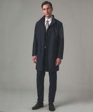 GOTAIRIKU 【防水/軽量/シワになりにくい】ラスタードビーメモリーラミネーションコート_スタンドカラー(24年モデル) ネイビー系8