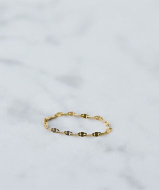 Phoebe 【K10】エクレアチェーンリング　ゴールド 3号/7号/11号/13号　BOX付き ゴールド