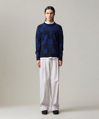 J.PRESS MEN 【Cash Lamb’s Wool】クレイジーパターンニット / クルー ネイビー系7