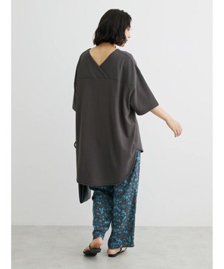 Green Parks ミニ裏毛バックカシュクール半袖チュニック Gray