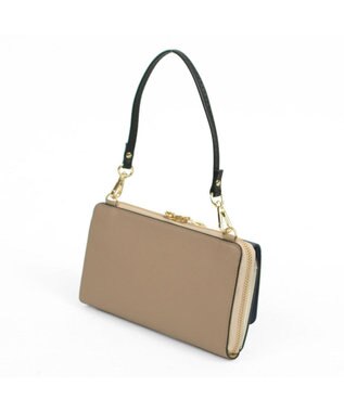 UNBILLION カシュカシュ cachecache / WEB限定カラーコンビウォレットショルダーバッグ ネイビー