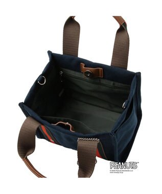 CLATHAS SNOOPYキャンパス ２wayトートバッグ（小） ネイビー