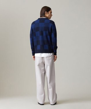 J.PRESS MEN 【Cash Lamb’s Wool】クレイジーパターンニット / クルー ネイビー系7