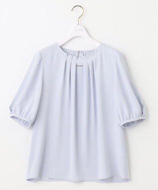 ANY SIS 【洗える】フロントタック ブラウス ライトブルー