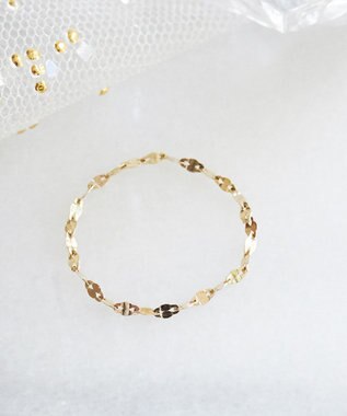 Phoebe 【K10】エクレアチェーンリング　ゴールド 3号/7号/11号/13号　BOX付き ゴールド