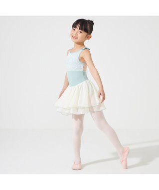 Chacott スカート付レオタード シーグリーン