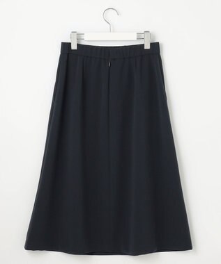 自由区 L 【19号サイズまで展開・セットアップ対応】トリアセダブルクロスフレア スカート ネイビー